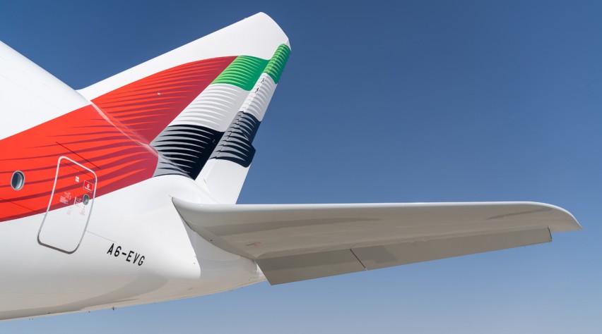 Emirates A380 staart