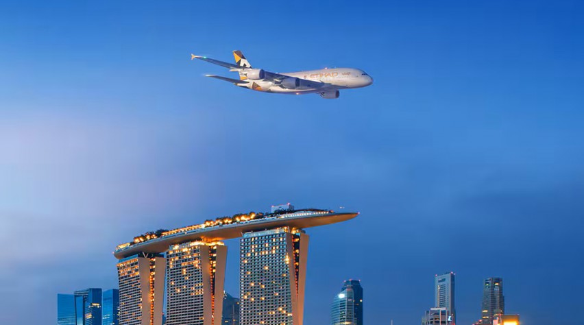 Foto (c) Etihad Airways Etihad A380 Singapore