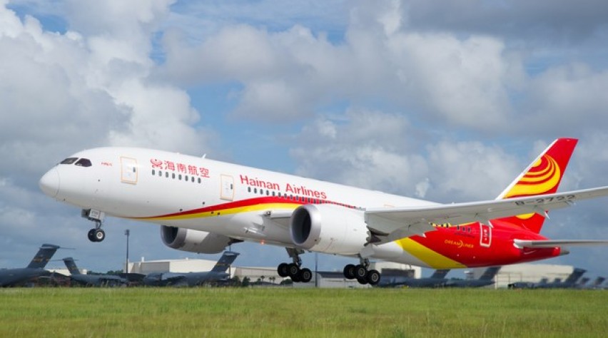 hainain airlines, boeing 787-800, dreamliner