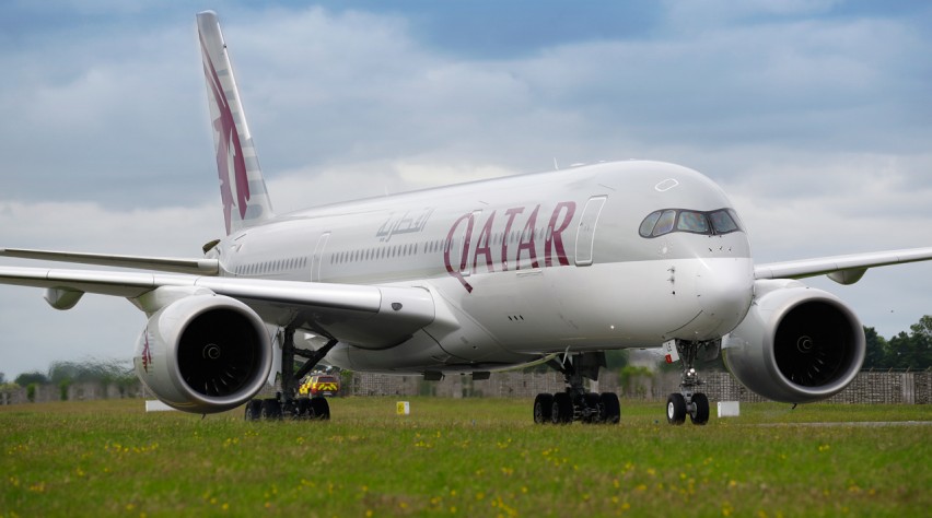 Qatar Airways Airbus A350 Dublin Airport