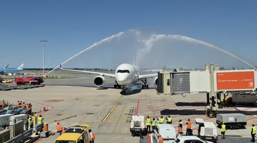 Foto (c) Reismedia Thai Airways A350 Schiphol