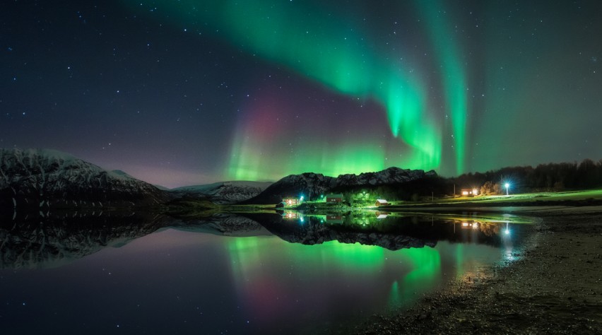 Noorderlicht Harstad Noorwegen