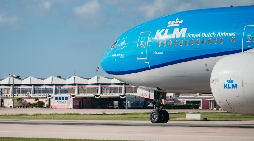 Foto (c) Bonaire International Airport KLM Boeing 777 Bonaire