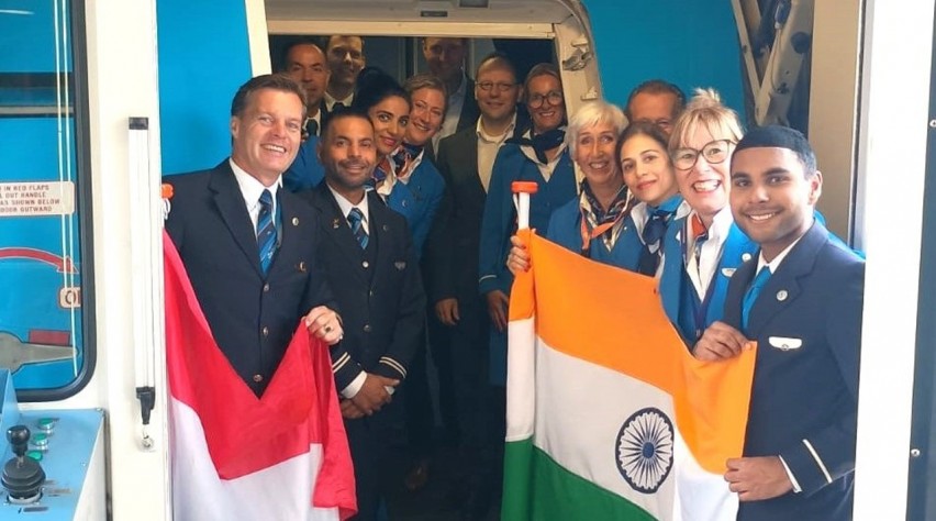 Foto (c) Reismedia KLM inaugural Hyderabad