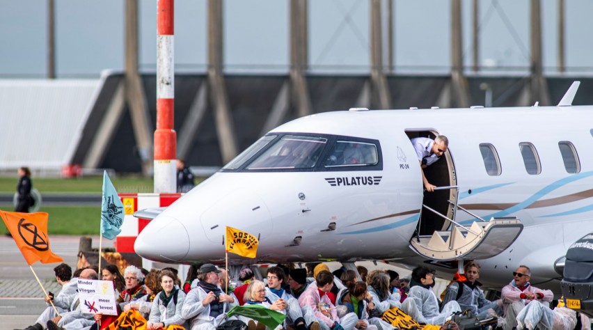 Klimaatprotest Schiphol