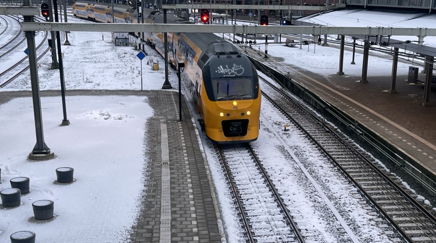NS sneeuw trein