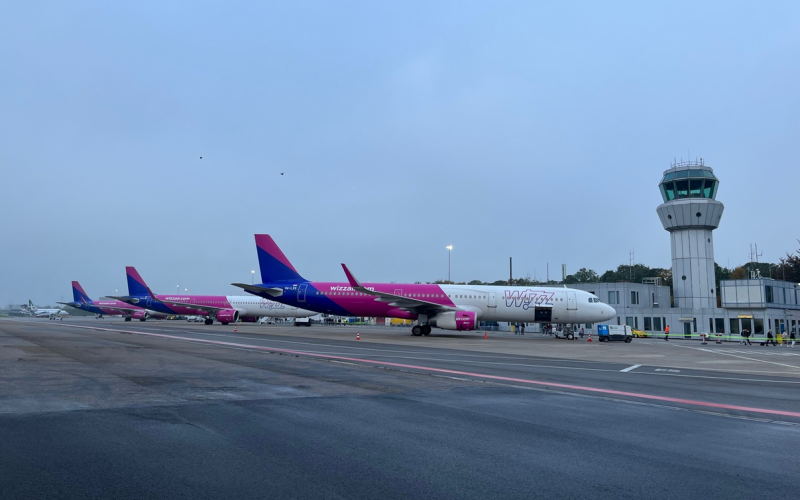 Foto (c) MAA Wizz Air-uitwijkers Maastricht Aachen Airport