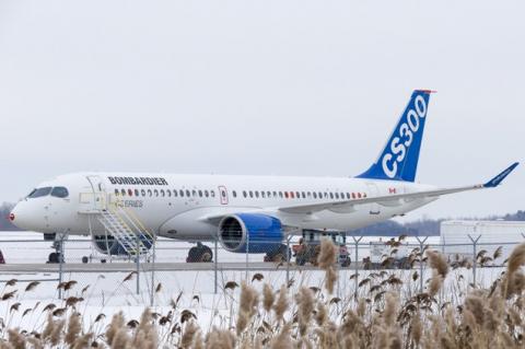 bombardier, testvlucht, cs300