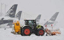 München Airport sneeuw
