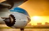 KLM 787 zonsondergang