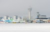 Schiphol in de sneeuw
