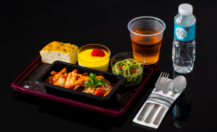 Qatar Airways Economy-maaltijd
