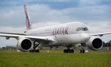 Qatar Airways Airbus A350 Dublin Airport