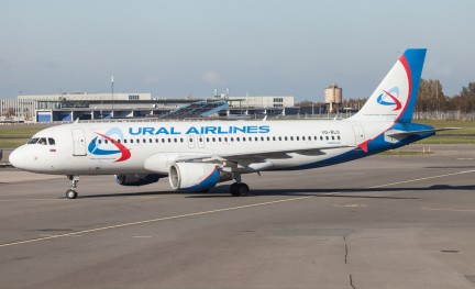 Ural Airlines A320 ter illustratie
