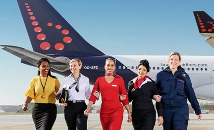 Vrouwelijke crew Brussels Airlines