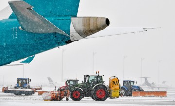 München Airport sneeuw