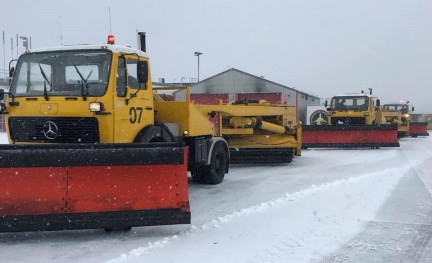 Rotterdam The Hague Airport sneeuw