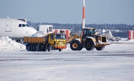 Luchthaven sneeuw