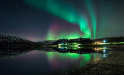 Noorderlicht Harstad Noorwegen
