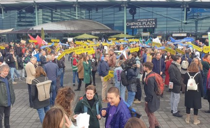 Klimaatdemonstratie Schiphol