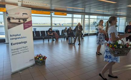Eerste vlucht Salzburg Eurowings