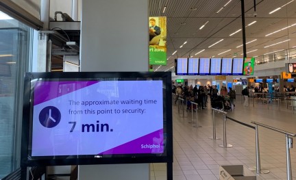 Schiphol Bord Terminal Wachttijd