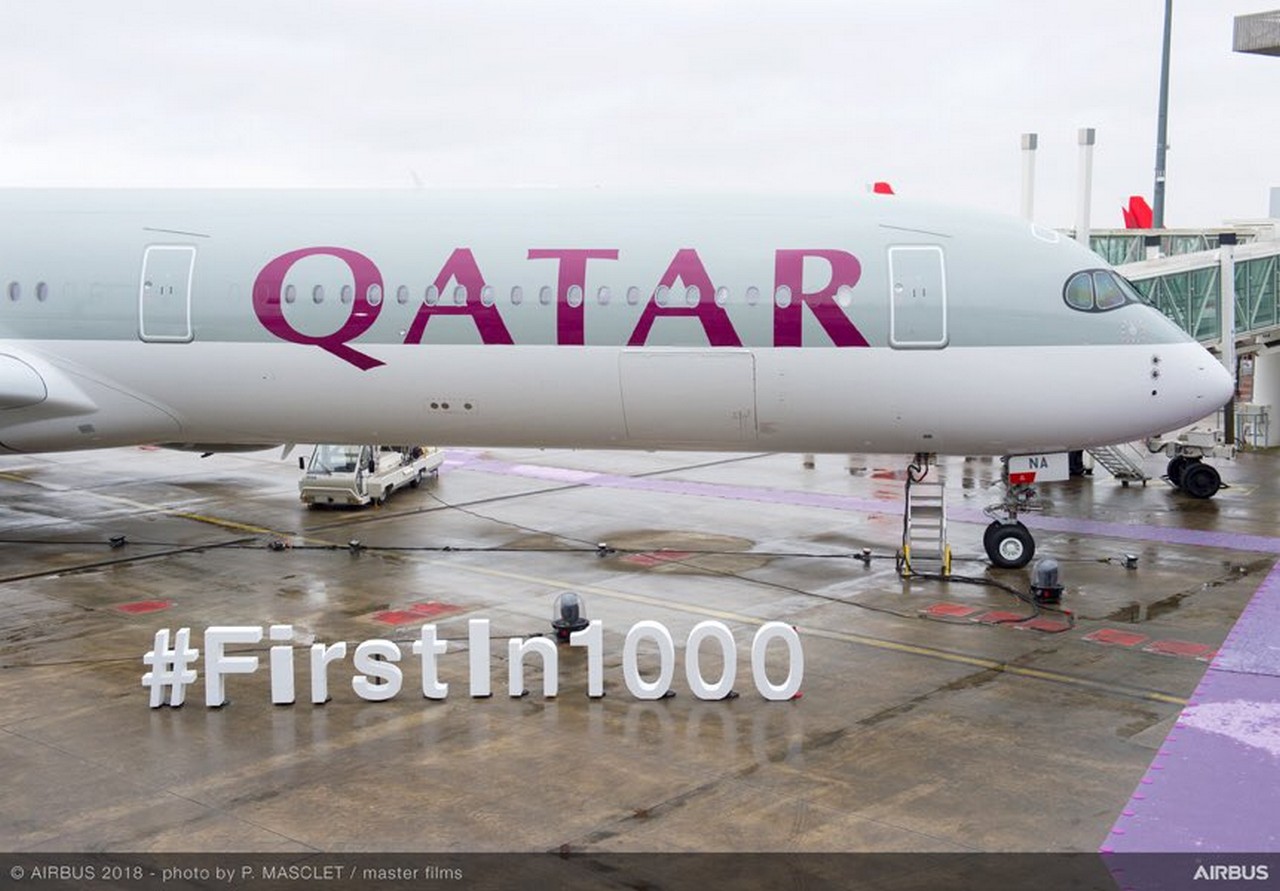 Qatar Airways A350-1000 ontvangst