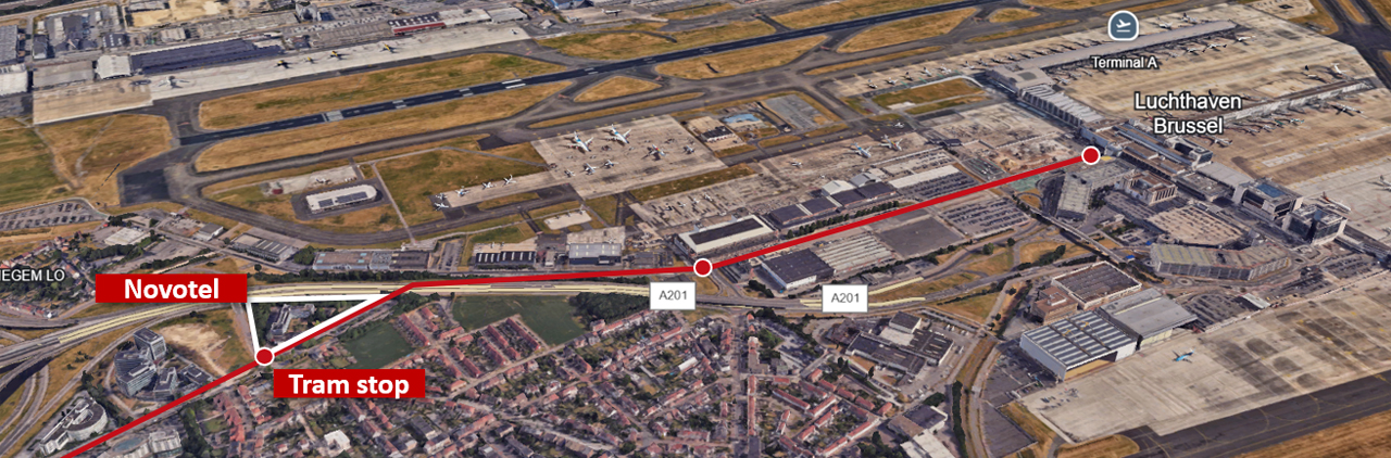 Tram naar Novotel