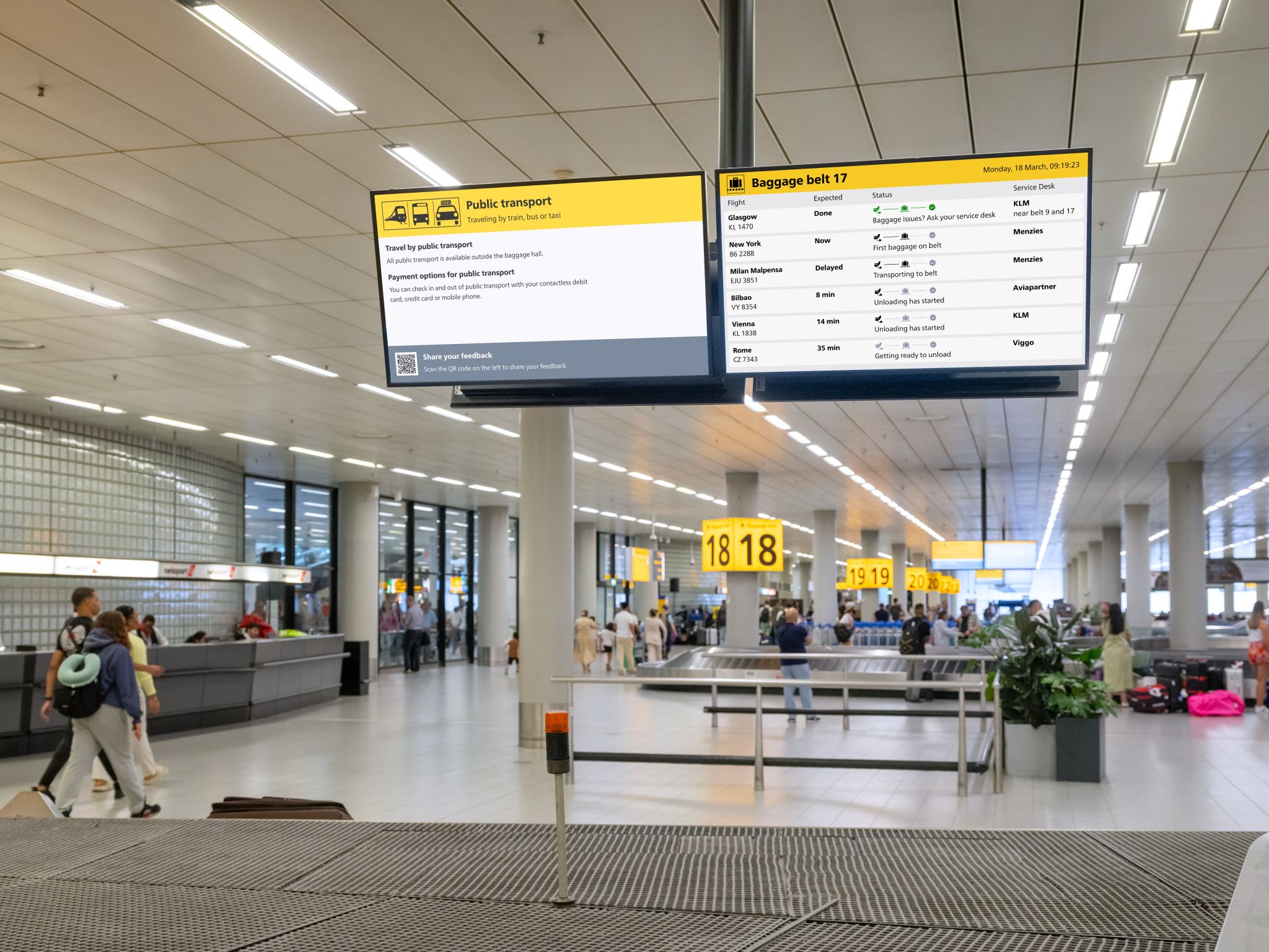 Schiphol geeft duidelijker aan hoe lang reizigers op koffers moeten